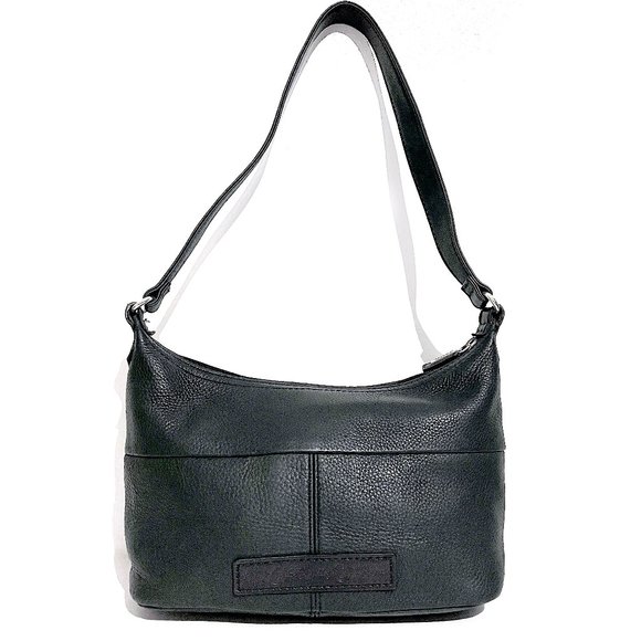 Vintage Fossil 75082 Black Leather Shoulder Purse - Picture 1 of 17